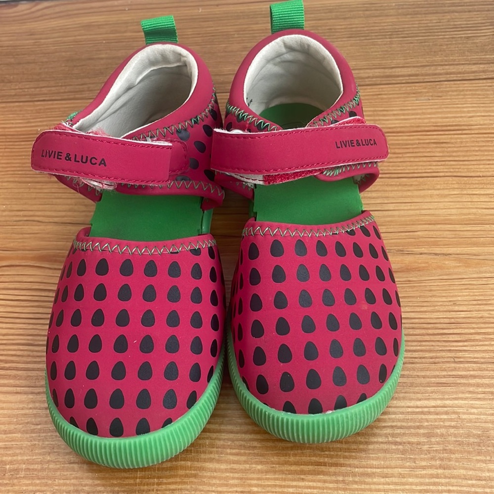 Very gently used Livie & Luca strawberry sandal